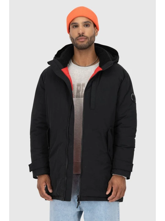 Zdjęcie produktu alife and kickin Parka zimowa "Noel" w kolorze czarnym rozmiar: M