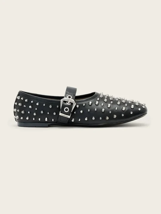 Zdjęcie produktu AllSaints baleriny skórzane Sabine Stud Shoe czarny