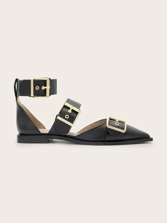 Zdjęcie produktu AllSaints baleriny skórzane Sutton Shoe czarny