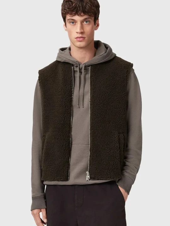 Zdjęcie produktu AllSaints bezrękawnik OTIS brązowy