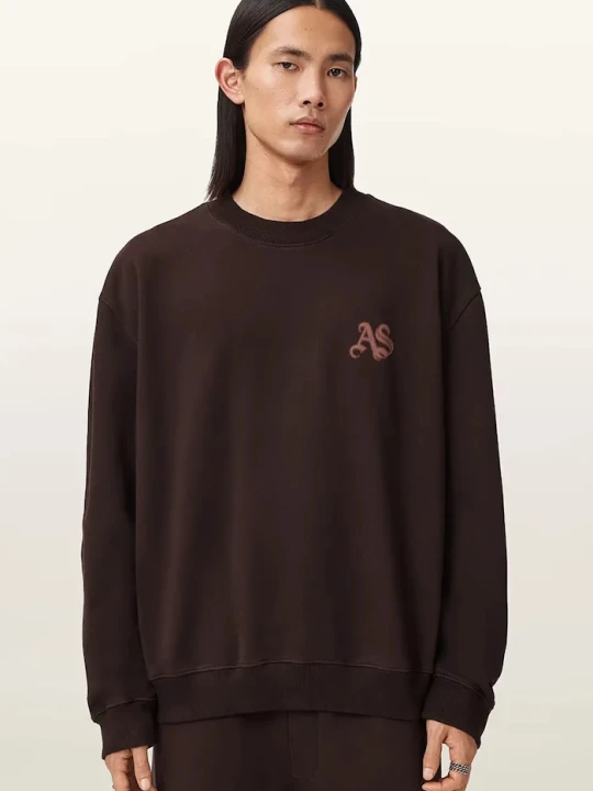 Zdjęcie produktu AllSaints bluza bawełniana brązowy