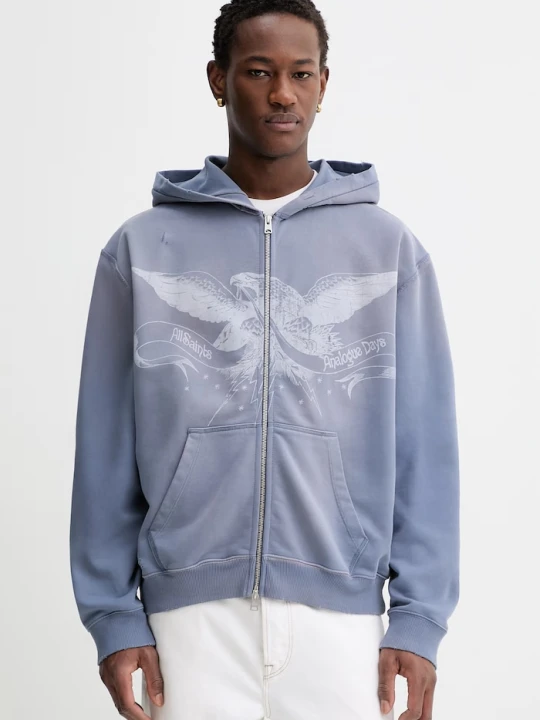 Zdjęcie produktu AllSaints bluza bawełniana AETERNA fioletowy