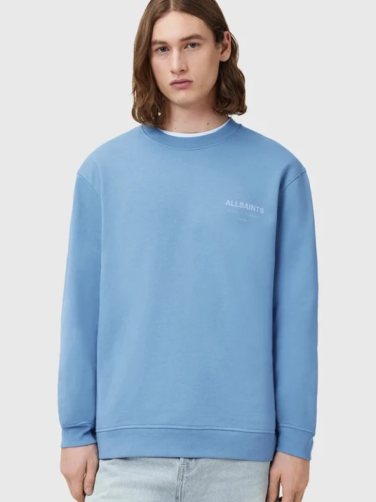 Zdjęcie produktu AllSaints bluza bawełniana UNDERGROUND niebieski