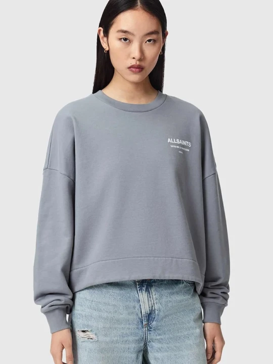 Zdjęcie produktu AllSaints bluza oversize damska bawełniana DREAMER niebieski