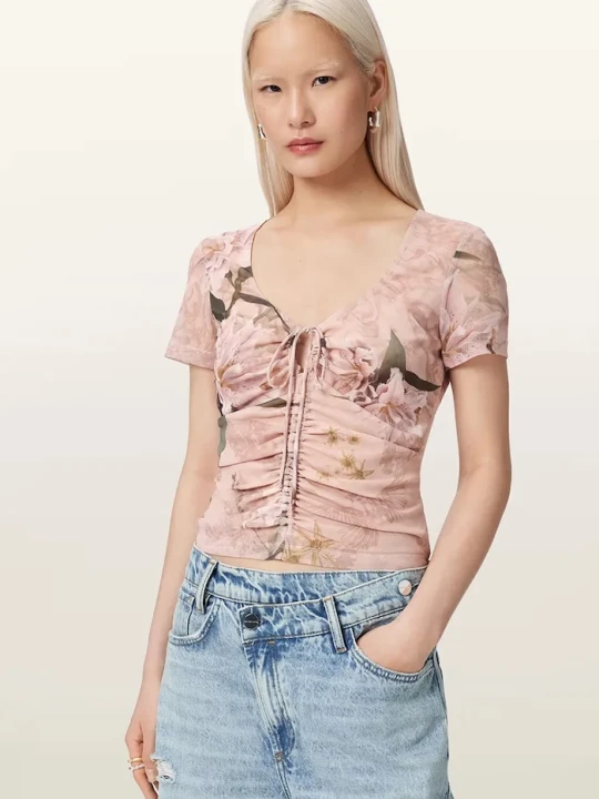 Zdjęcie produktu AllSaints bluzka damska GABBY beżowy