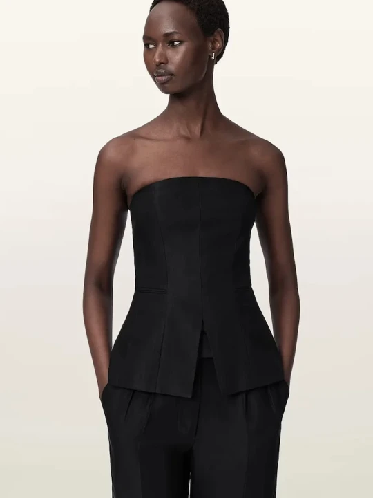 Zdjęcie produktu AllSaints bluzka gorsetowa damska CHARLEY czarny