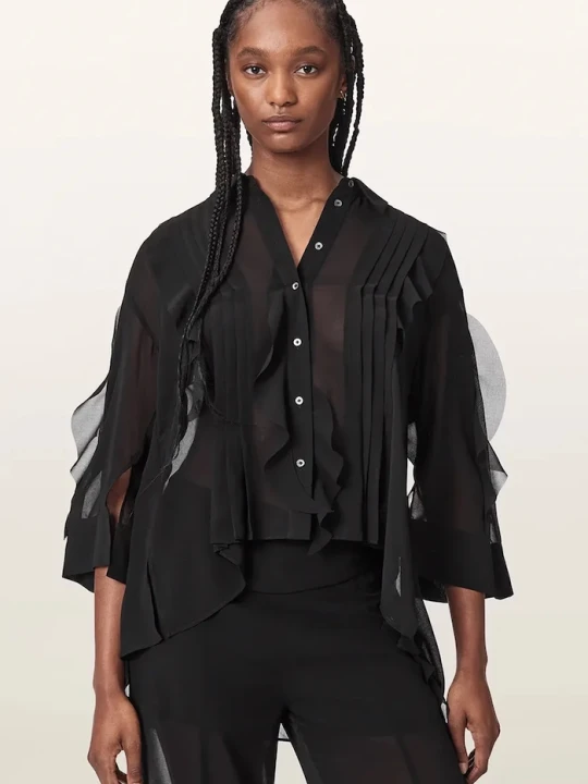Zdjęcie produktu AllSaints bluzka koszulowa damska MINNA czarny
