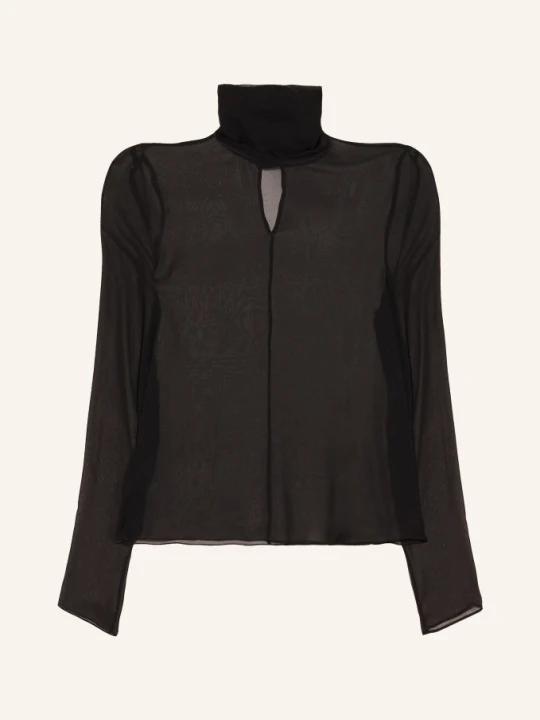Zdjęcie produktu Allsaints Bluzka Koszulowa Kumi Z Jedwabiu schwarz CZARNY