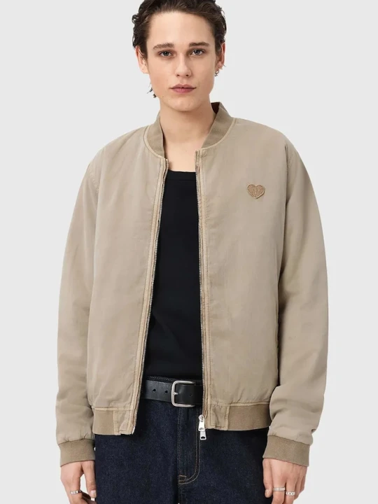 Zdjęcie produktu AllSaints bomberka męska bawełniana FORRES brązowy