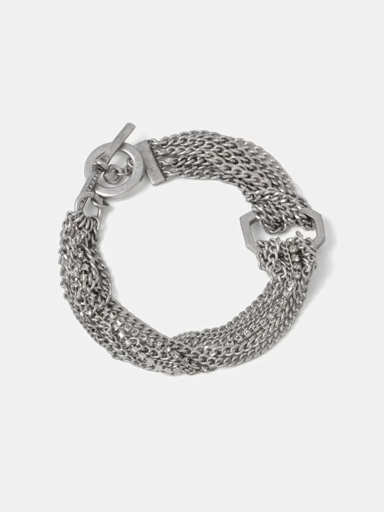 Zdjęcie produktu AllSaints bransoletka męska metalowa srebrny