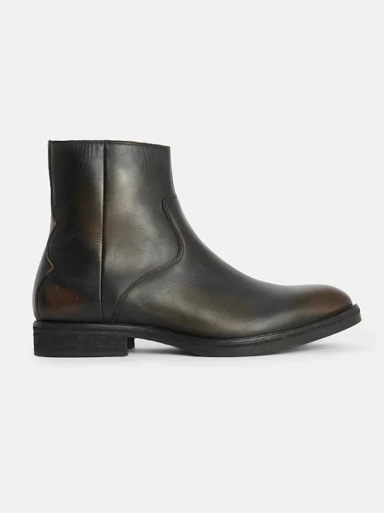 Zdjęcie produktu AllSaints buty męskie skórzane Lang Boot brązowy