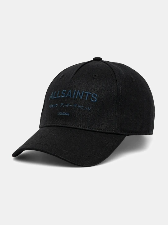 Zdjęcie produktu AllSaints czapka z daszkiem bawełniana czarny