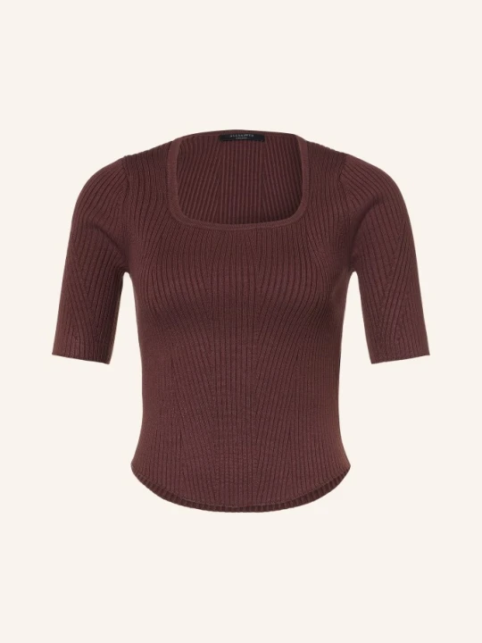 Zdjęcie produktu Allsaints Dzianinowa Koszulka Cruz Hally braun BRĄZOWY