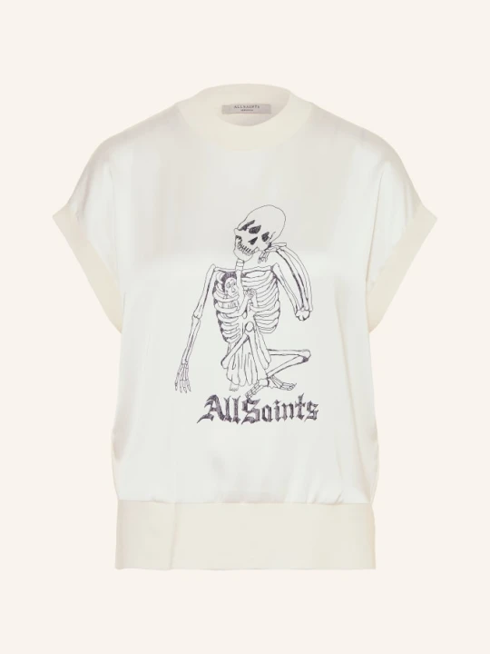 Zdjęcie produktu Allsaints Dzianinowy Top Z Mieszanki Materiałów weiss KREMOWY