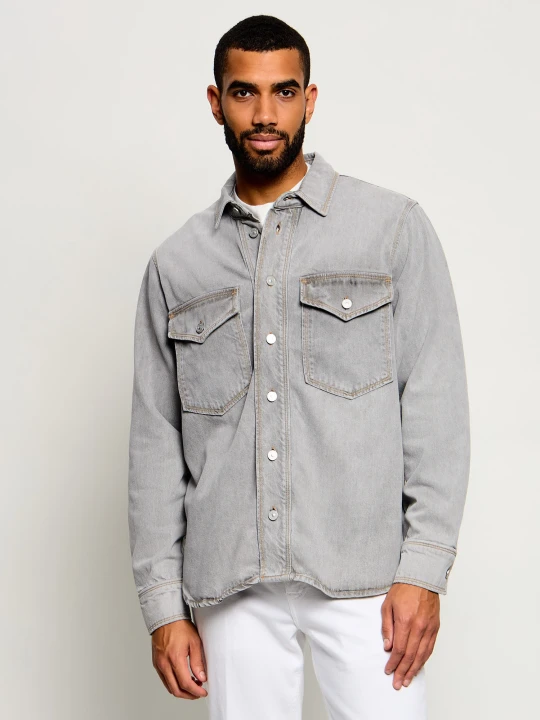 Zdjęcie produktu AllSaints Jeansowa koszula Albin | Relaxed fit szary