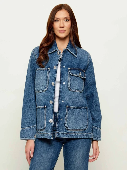 Zdjęcie produktu AllSaints Jeansowa kurtka BEX | Relaxed fit niebieski