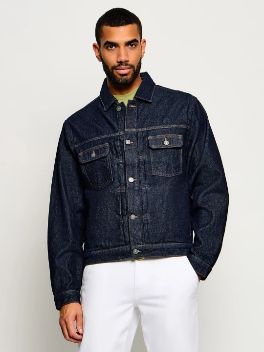 Zdjęcie produktu AllSaints Jeansowa kurtka Union Tigers | Regular Fit granatowy