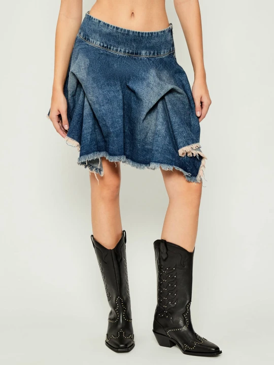 Zdjęcie produktu AllSaints Jeansowa spódnica CRISSY niebieski