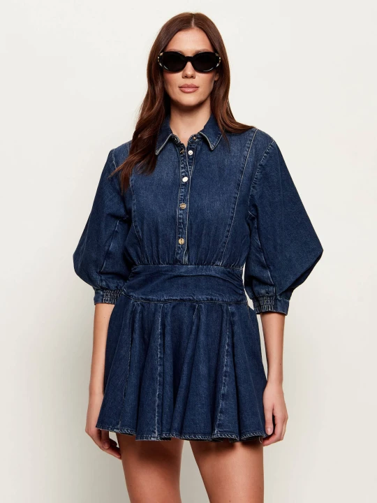 Zdjęcie produktu AllSaints Jeansowa sukienka ARLO granatowy