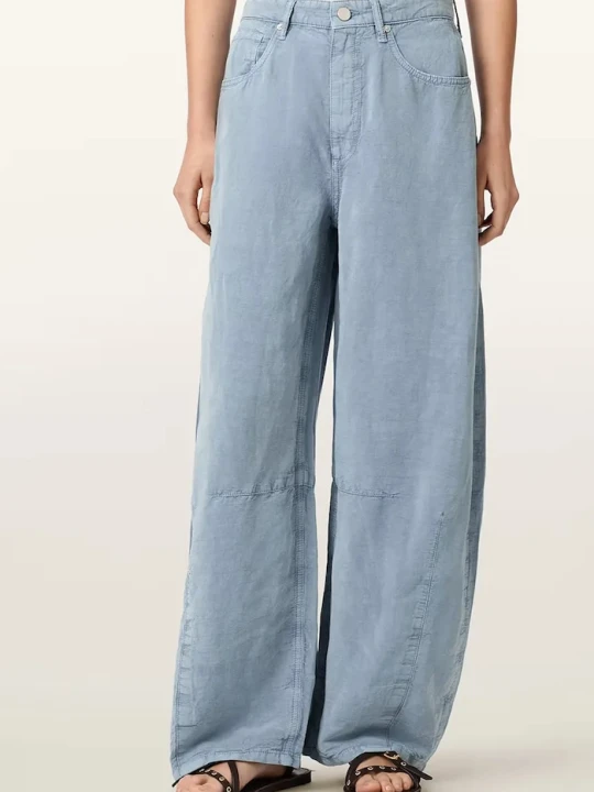 Zdjęcie produktu AllSaints jeansy barrel damskie JETT niebieski