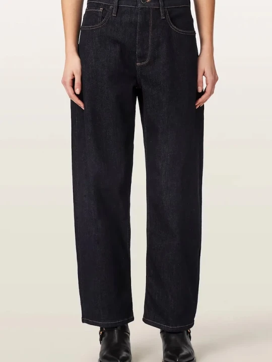 Zdjęcie produktu AllSaints jeansy barrel damskie SADIE granatowy