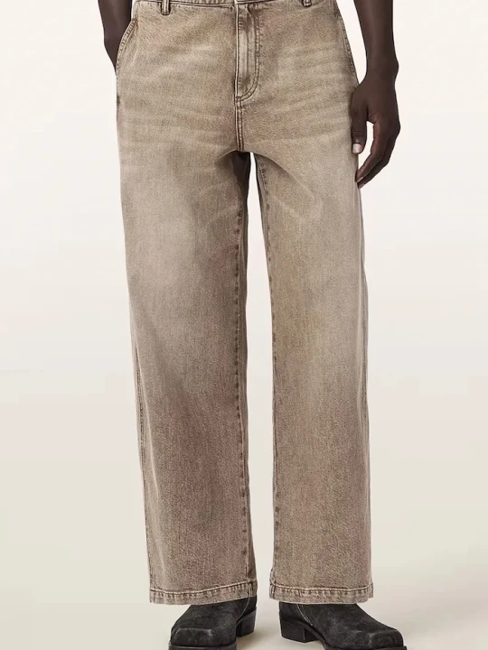 Zdjęcie produktu AllSaints jeansy barrel męskie RAAFI brązowy