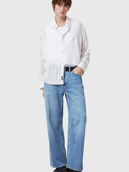 Zdjęcie produktu AllSaints jeansy straight męskie LENNY niebieski