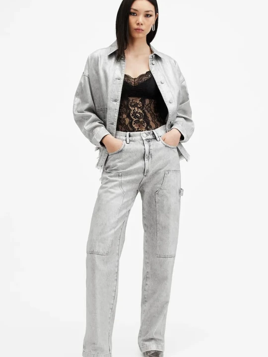 Zdjęcie produktu AllSaints jeansy bawełniane MIA szary
