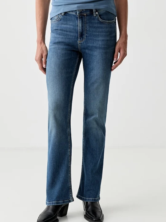 Zdjęcie produktu AllSaints jeansy bootcut damskie niebieski
