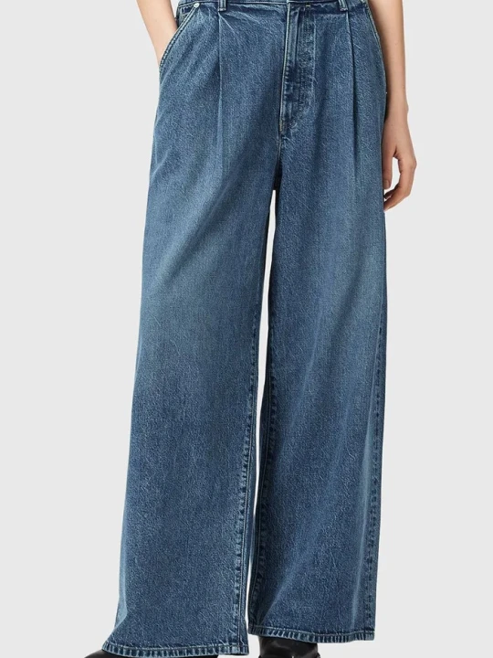 Zdjęcie produktu AllSaints jeansy wide leg damskie HAZE niebieski