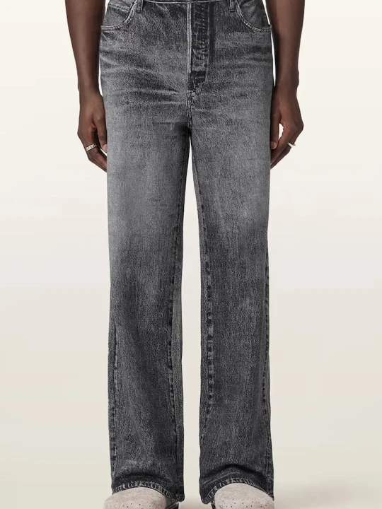Zdjęcie produktu AllSaints jeansy wide leg męskie LENNY szary