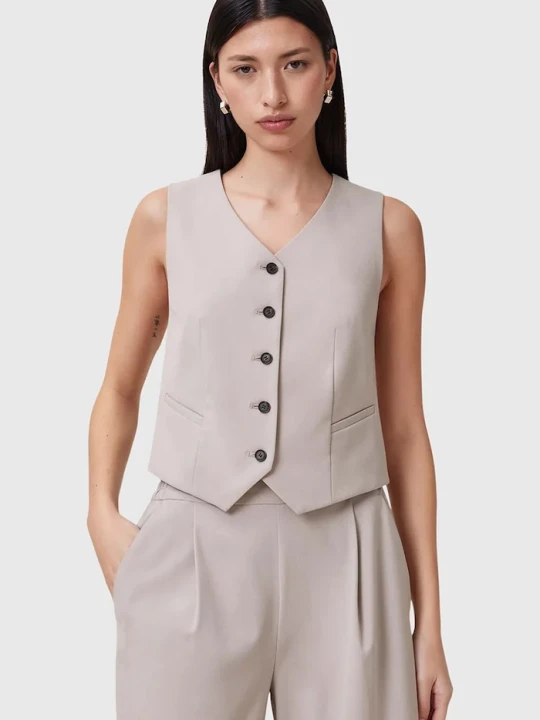 Zdjęcie produktu AllSaints kamizelka ALEIDA beżowy