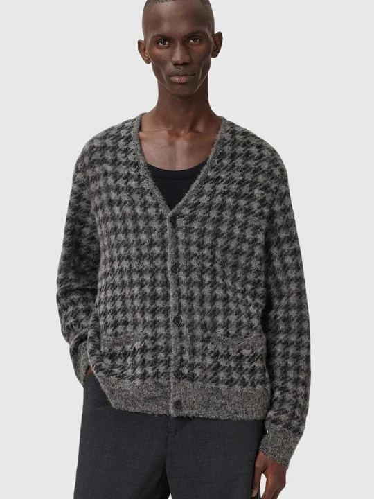 Zdjęcie produktu AllSaints kardigan z dodatkiem wełny szary