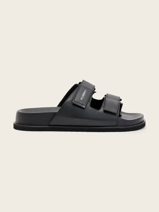 Zdjęcie produktu AllSaints klapki męskie skórzane Vex Sandal czarny