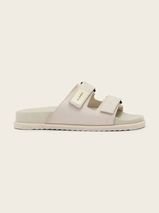 Zdjęcie produktu AllSaints klapki męskie zamszowe Vex Sandal beżowy