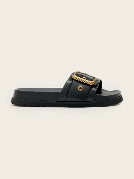 Zdjęcie produktu AllSaints klapki skórzane Ellie Western Sandals czarny