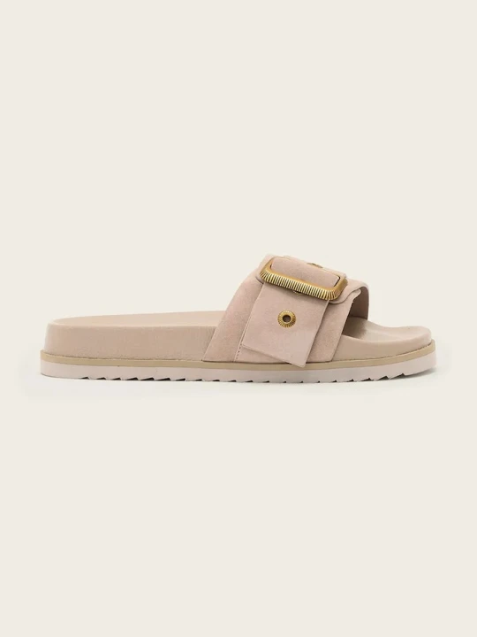 Zdjęcie produktu AllSaints klapki zamszowe Ellie Western Sandal różowy