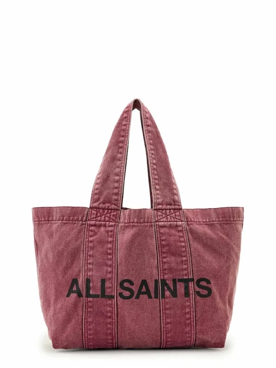 Zdjęcie produktu AllSaints torebka tote damska bawełniana IZZY różowy