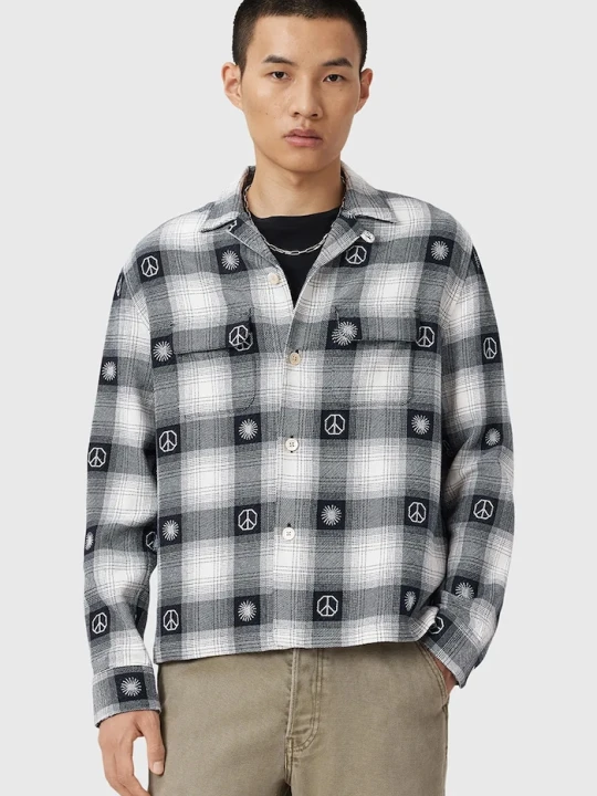 Zdjęcie produktu AllSaints koszula bawełniana CASTOR szary