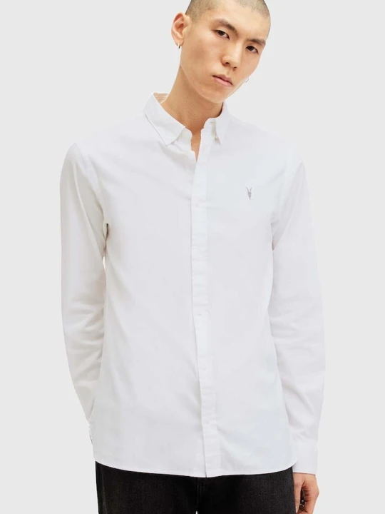 Zdjęcie produktu AllSaints koszula bawełniana HAWTHORNE LS SHIRT biały