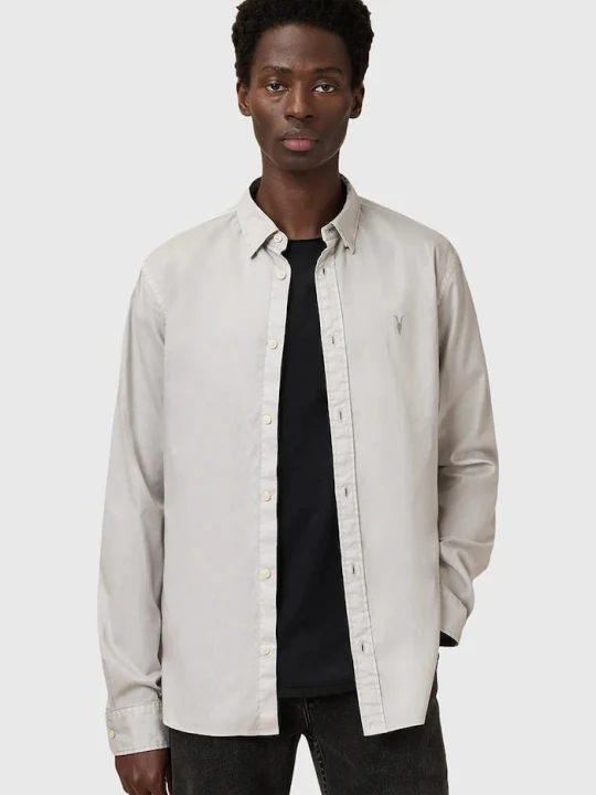 Zdjęcie produktu AllSaints koszula bawełniana HAWTHORNE LS SHIRT szary