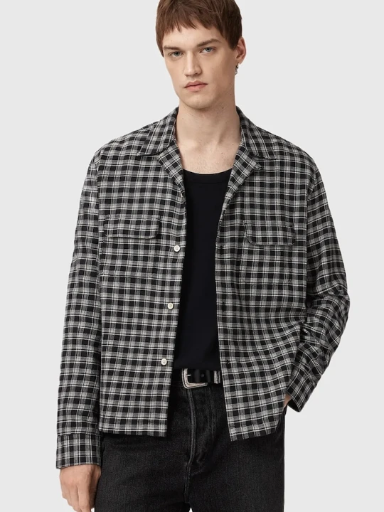 Zdjęcie produktu AllSaints koszula bawełniana HORTON czarny