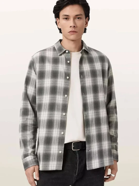 Zdjęcie produktu AllSaints koszula bawełniana KELBY szary