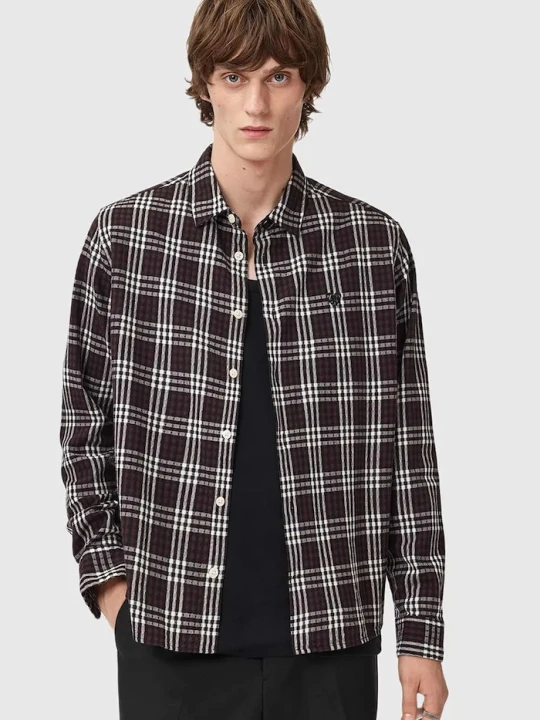 Zdjęcie produktu AllSaints koszula bawełniana brązowy