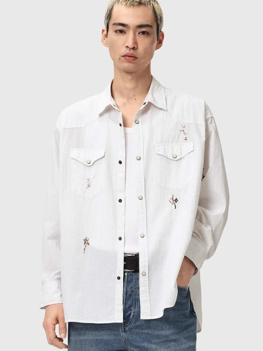 Zdjęcie produktu AllSaints koszula bawełniana PORTMAN biały