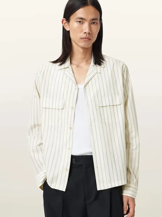 Zdjęcie produktu AllSaints koszula bawełniana STANLEY beżowy