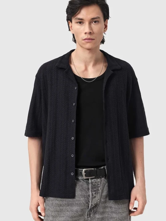 Zdjęcie produktu AllSaints koszula bawełniana TRACE czarny