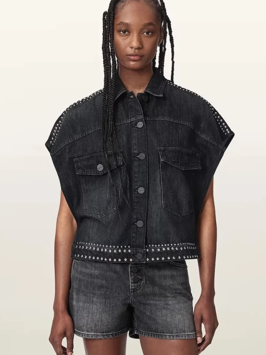 Zdjęcie produktu AllSaints koszula damska jeansowa ALBA czarny