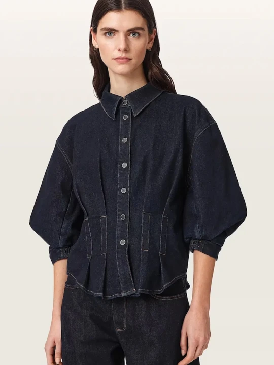 Zdjęcie produktu AllSaints koszula damska jeansowa NANCY granatowy