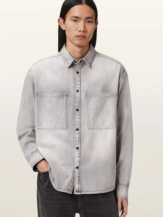 Zdjęcie produktu AllSaints koszula jeansowa AL szary